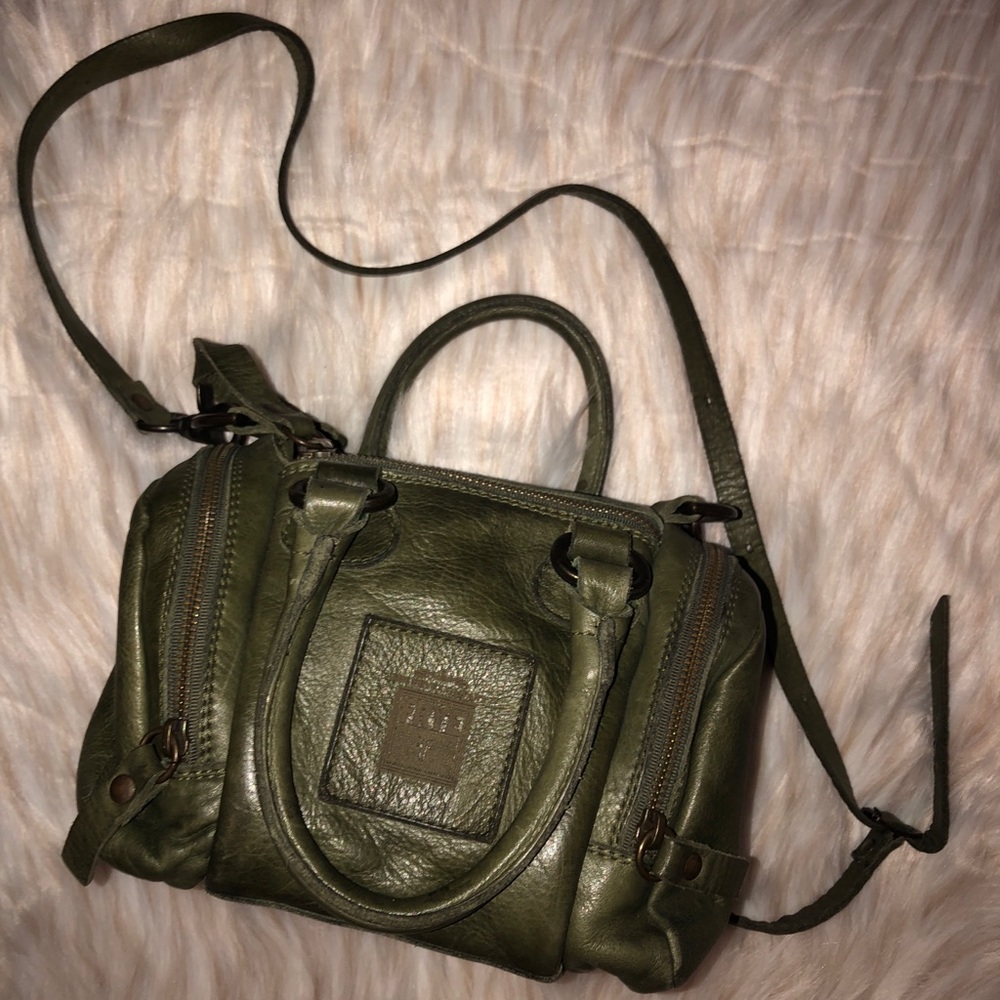 Frye olive green mini Brooke speedy satchel